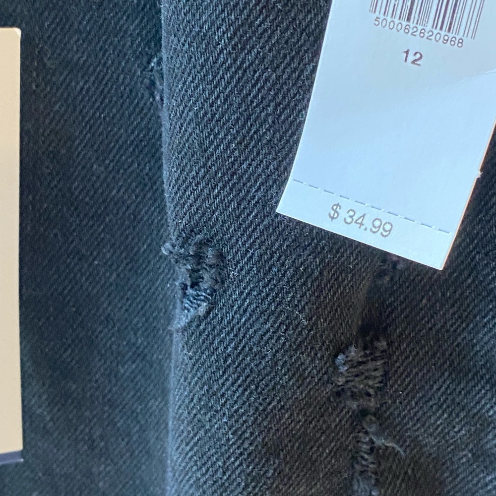Old Navy NWT blackk jean denim skirt Sz 12 - Picture 4 of 5